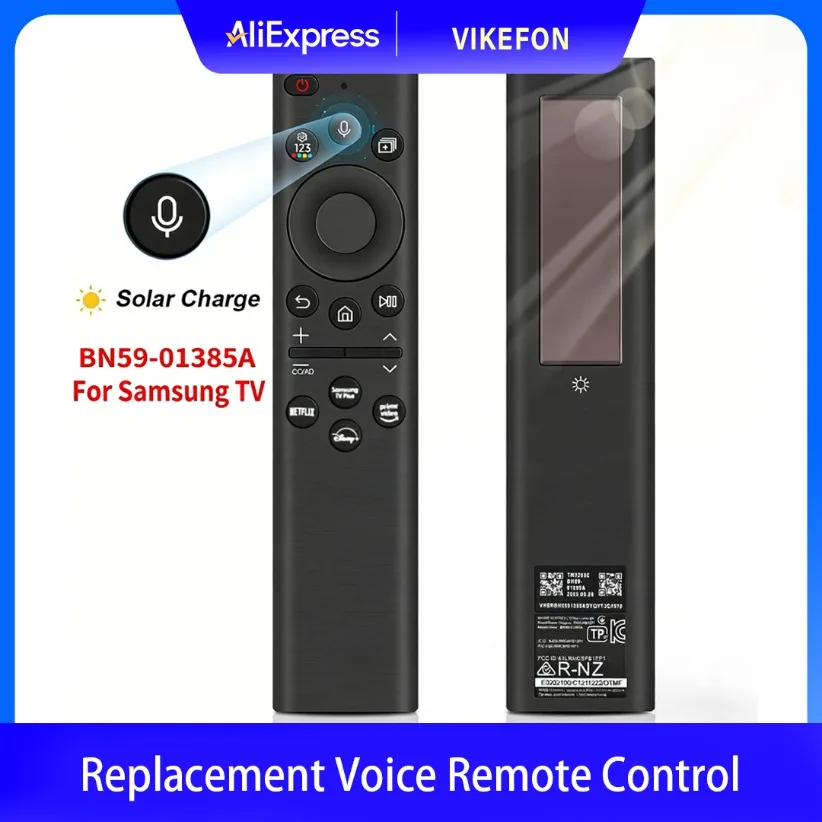 BN59-01385A Replacement Voice Remote Control for Samsung Smart TVS Solar Charging Remote for Samsung TV 4K 8K QLED The Frame