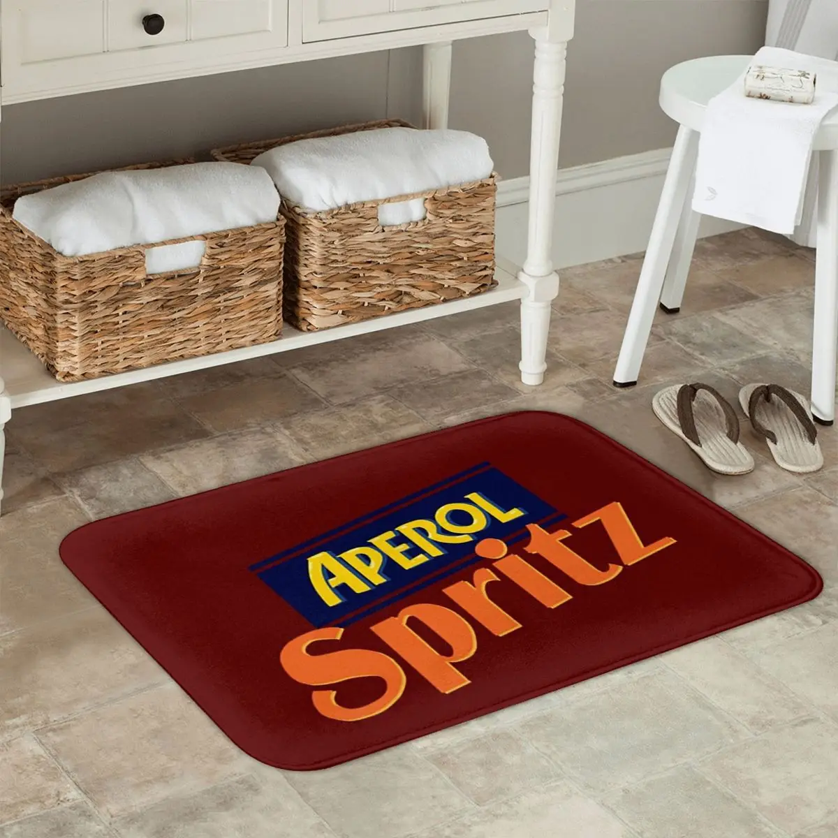 

Aperol Spritz 4 Non-slip Doormat Floor Mat Carpet Rug for Kitchen Entrance Home Balcony Footpad Mats