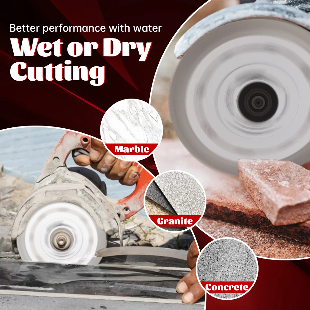 Casaverde 125mm Turbo Diamond Blade Super Tile Cutting Blade for Porcelain Tile Granite Marble Cutting Disc