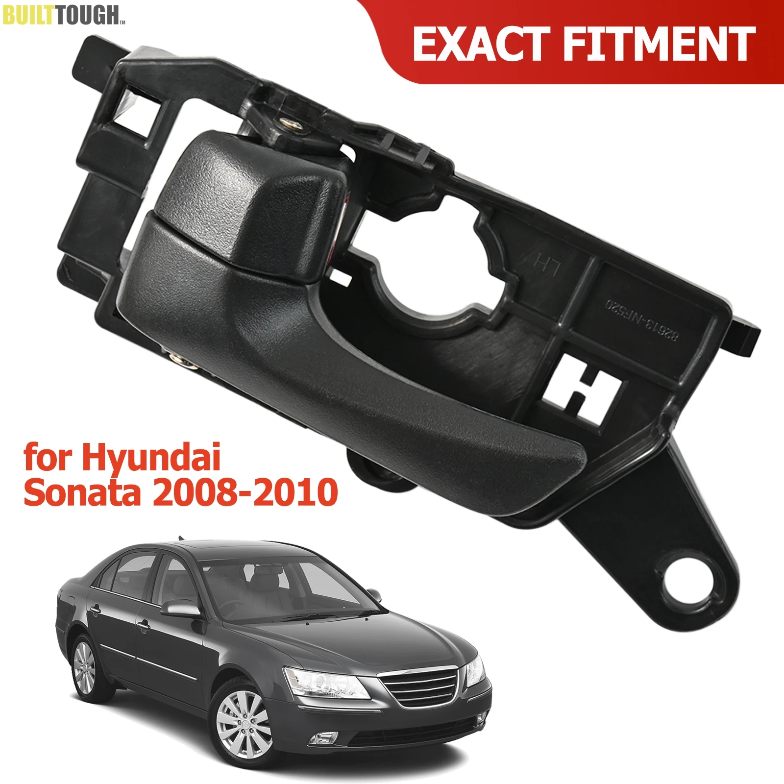 1PCS For Hyundai Sonata 2008 2009 2010 Black Textured Plastic Interior Door Handle Front Left Driver Side Replaces 82610-3K520HZ