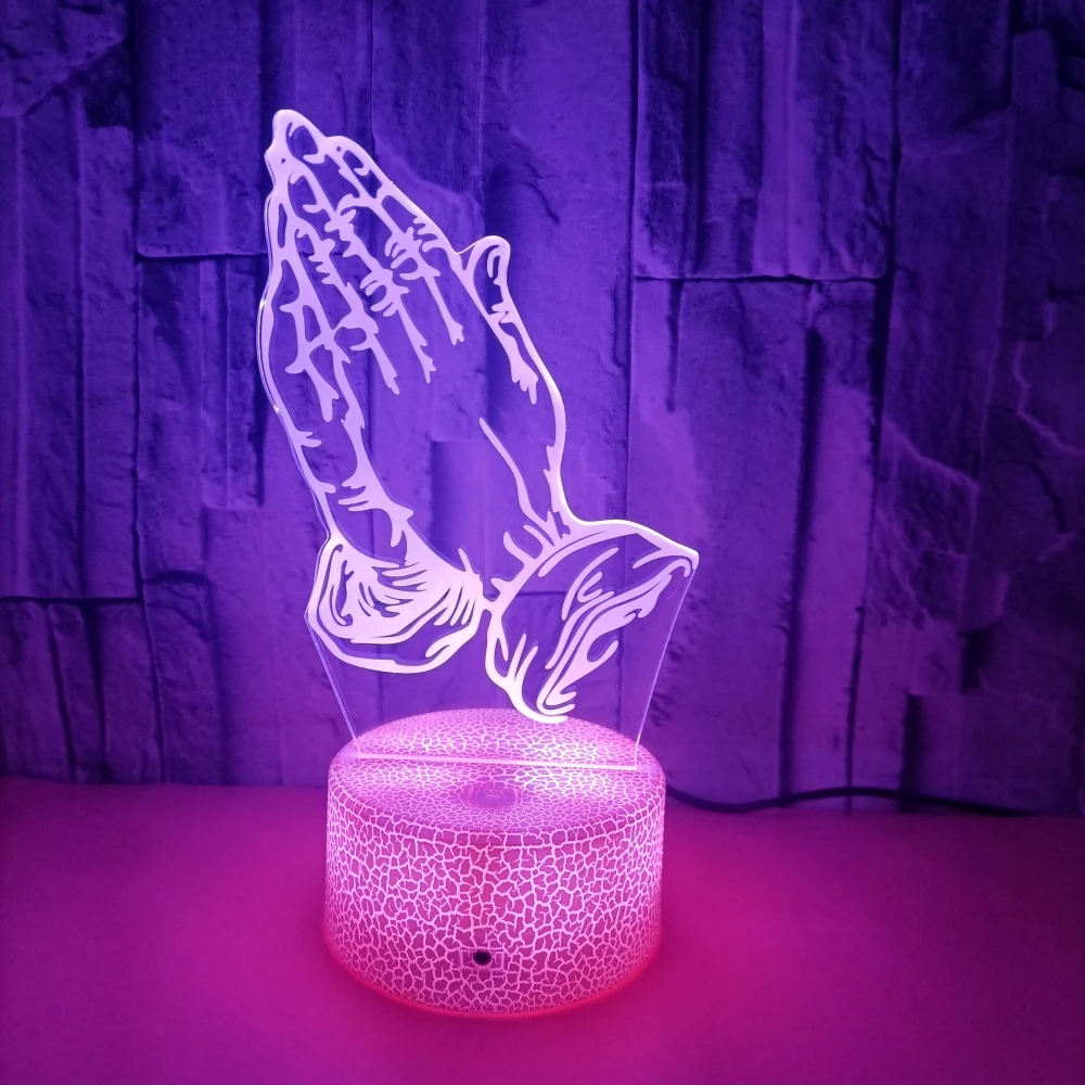 Nighdn Clap Hands Night Light 7 Color Changing USB Desk Table Bedside Lamp Child Nightlight Creative Gift for Home Room Decor