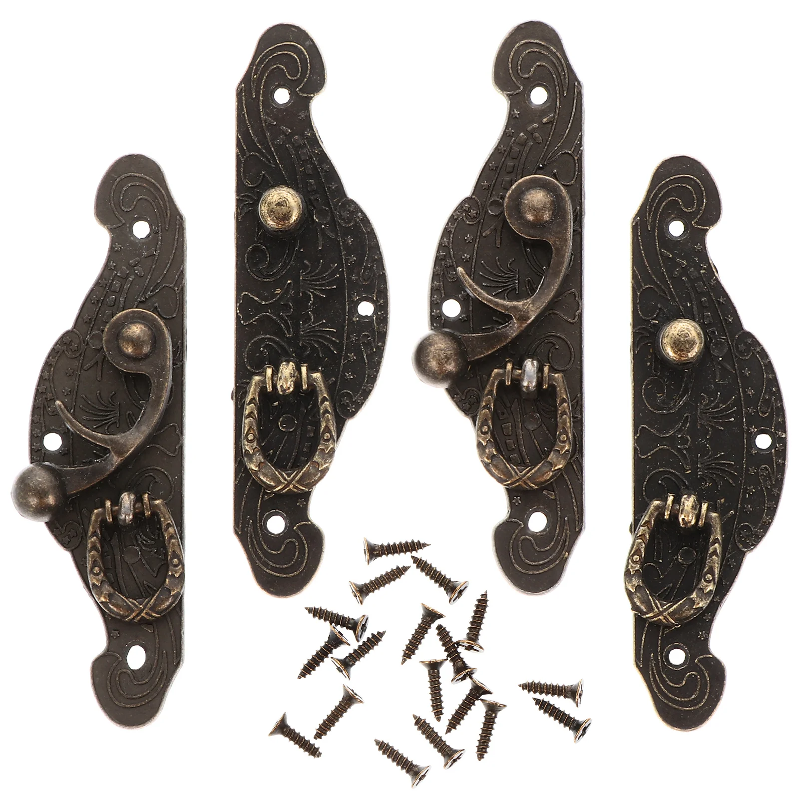 2 chiusure per scatole di serrature per mobili a forma di cuore retrò per cassetti per armadietti per gioielli robusti cerniere per custodie in legno imballaggio vintage