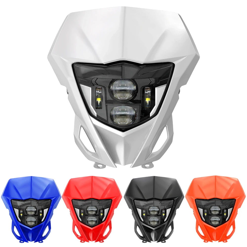 E24 LED Koplamp Koplamp Voor Yamaha WR450F WR250F WR450 250F 2014-2024 2025 Motorfiets Head Light lamp W/DRL Masker Kuip - afbeelding 2