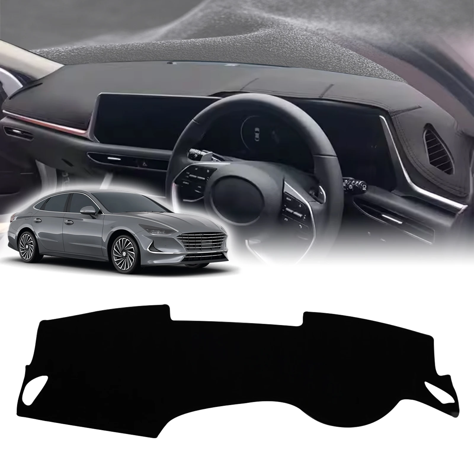 

for Hyundai Sonata 2020-2023 DN8 N-line ​​Perfect Fit Dashboard Mat Sun Protection Anti‑Reflection Cover Dash Pad Accessories