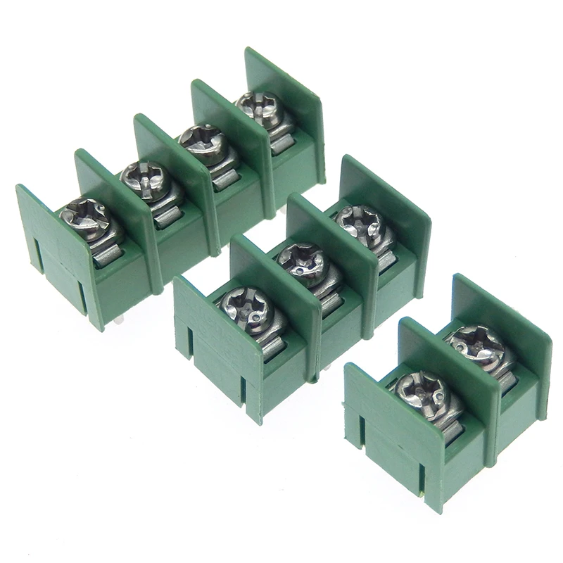 10PCS/lot 7.62 mm KF7.62 - 2P 3P 4P MG 762 - 2 3 4 Pin Can be spliced Screw Terminal Block Connector Black Green 7.62mm Pitch