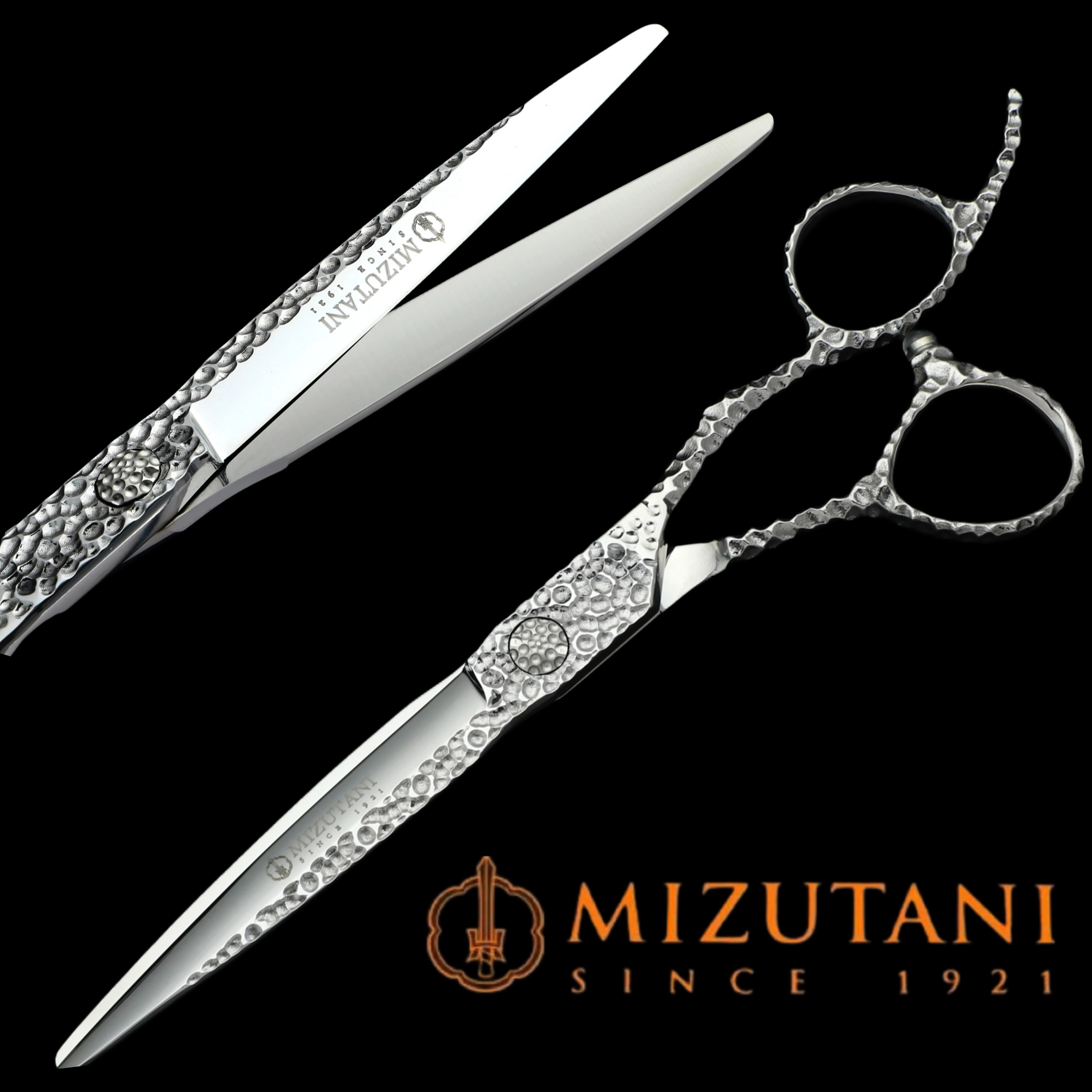 

MIZUTANI professional barber scissors Serrated blade sissors 440C steel Hair cutting machine set of 6.0-6.5-6.8 inch