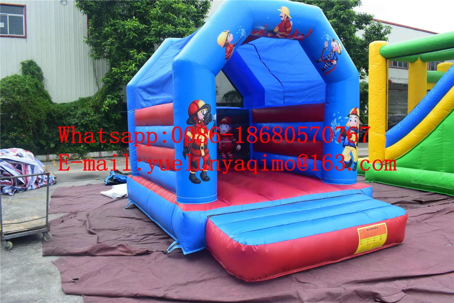 

Commercial grade hot selling bouncy castle trampoline slide combination YLY-052