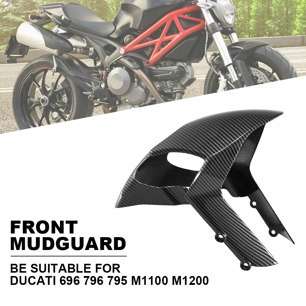 For DUCATI EVO Monster 696 796 795 M1200 1100  Front Fender Motorcycle Fairing Carbon Fiber colour Splash Mud Dust Guard