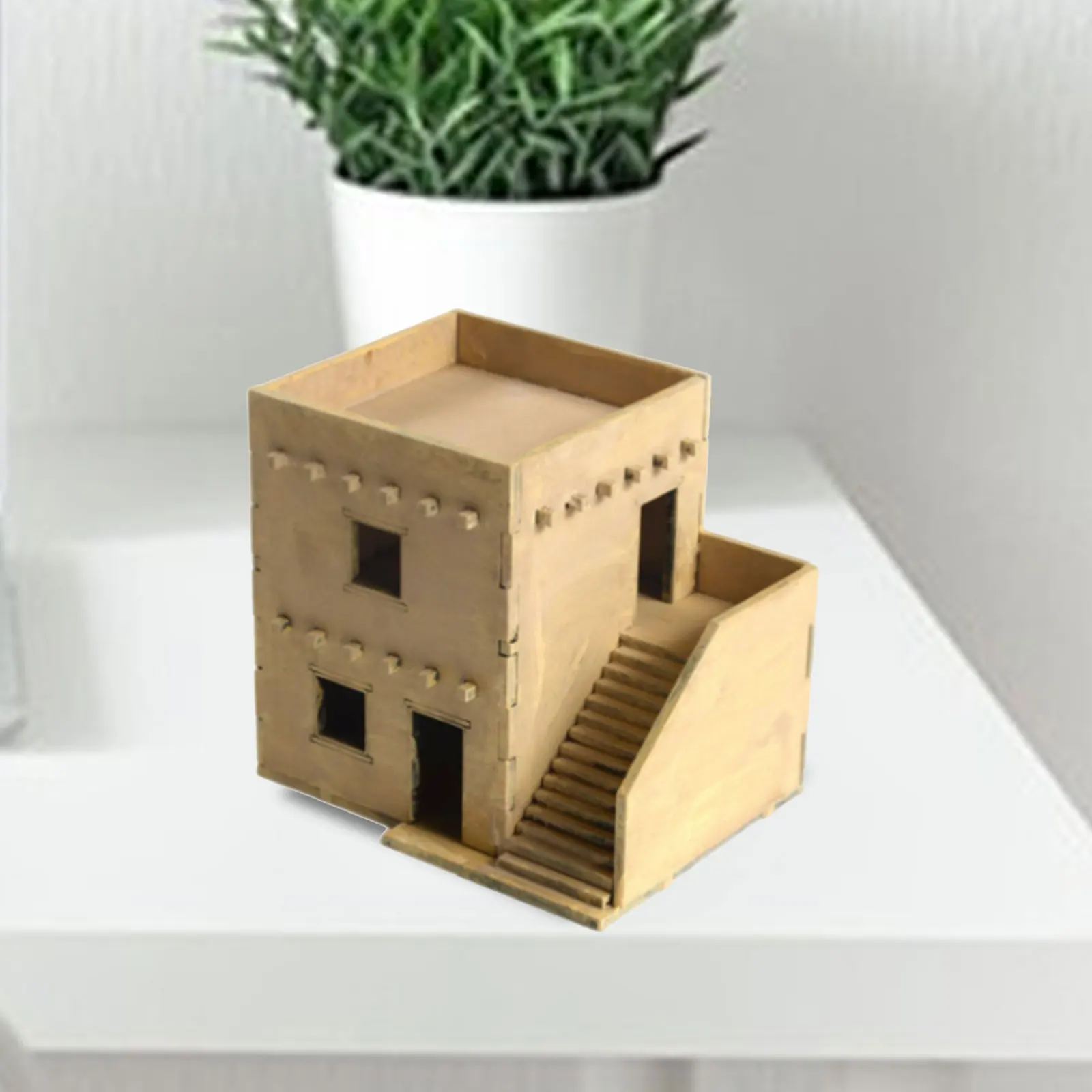 1/72 Wooden Building Model Kits Architecture Scene Building Puzzles for Micro Landscape Decor  adults kids Toy Building Set