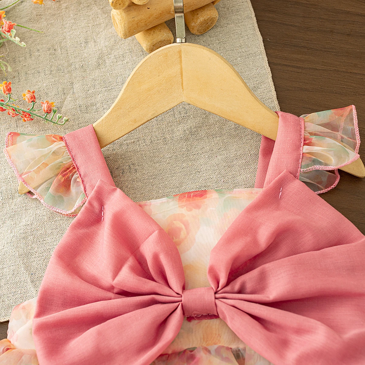Prinzessinnen-Stil Babykleid für Mädchen Sommer Neu Süße Schleife Geburtstagsparty Kinderkleidung (9 Monate - 4 Jahre) – Detail 10