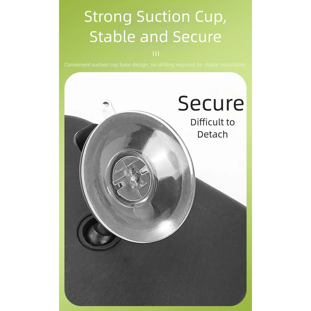 

Rearview Mirror Wide-Angle Convex Mirror Suction Cup Mount 360-Degree Adjustment For Electric Tricycle Interior Rear View Wide