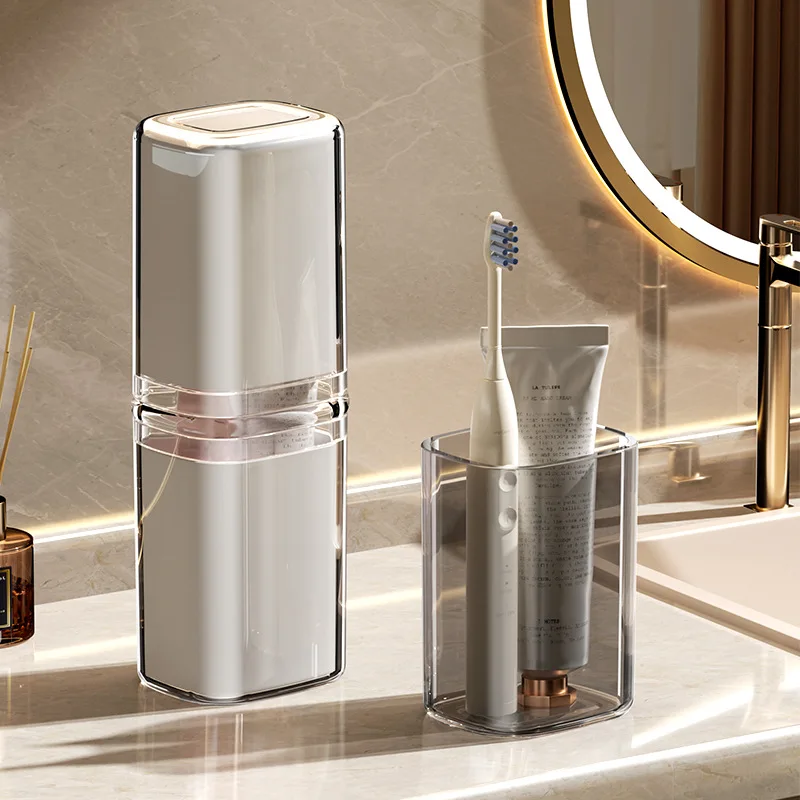 Square Travel Toothbrush Case Portable Mouthwash Cup Toothbrush Cups Travel Tooth Storage