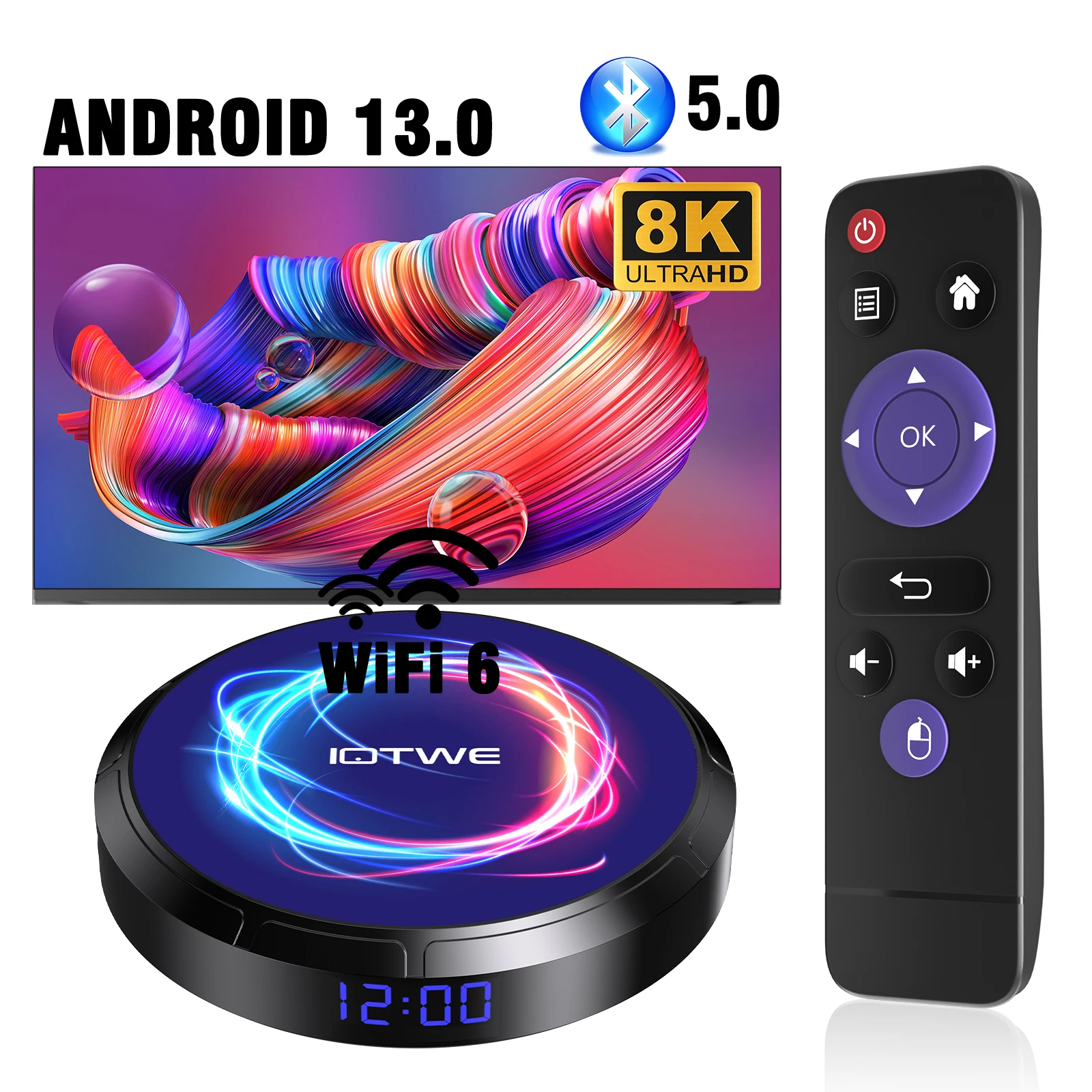 

IOTWE T95W 8K Support Android13.0 TV Box 4GB+16/32/64/128GB 2.4G/5G WIFI Smart Media Player HDMI 5G 60Hz OVP AV NEW Set Top Box