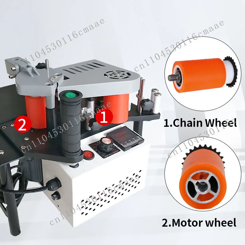 Professional edge banding machine, motor red wheel and chain drive system, essential spare parts for household small