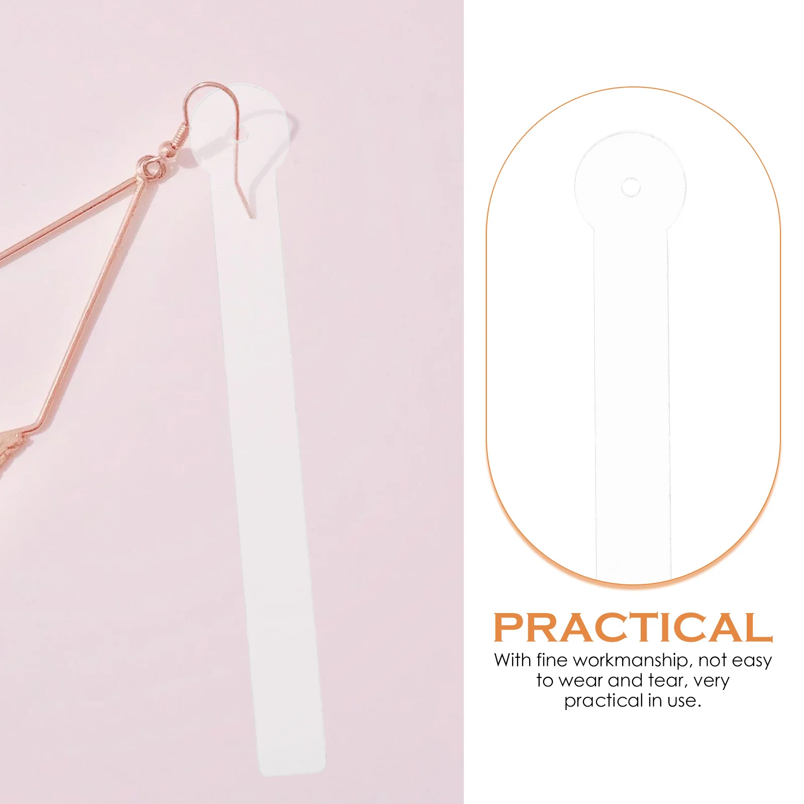 

4Pcs Transparent Acrylic Earring Display Strip Bend Style Sturdy Wear Resistant for Jewelry Stores Home Use Earring Try on