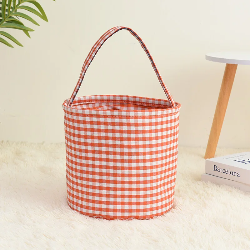 Party Gifts Easter Bunny Basket Bag Jute Canvas Egg Bags with Handle Carrying Gift Handbag Rabbit Toys Candy Bucket