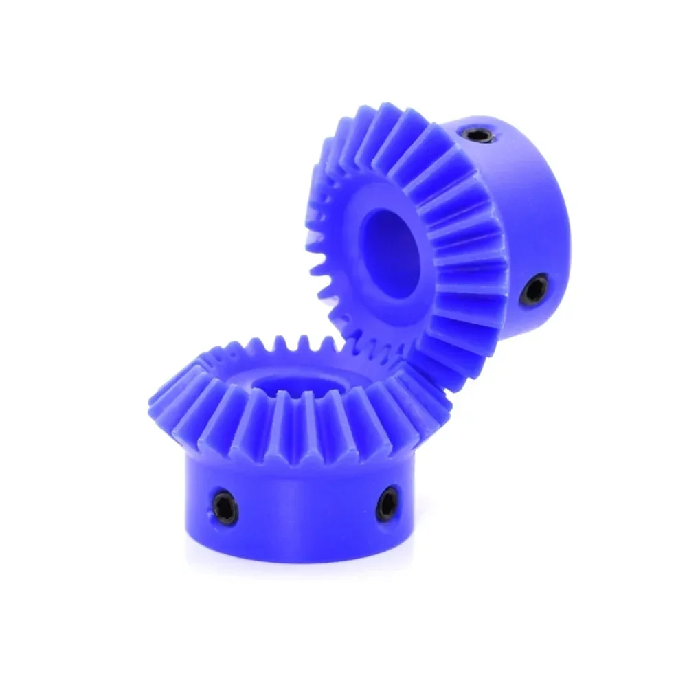 1:1 Nylon Bevel Gear 1.5M 16/20/25/30 90-Degree Plastic Equal Diameter Bevel Gear BLUE Keyway HOLE