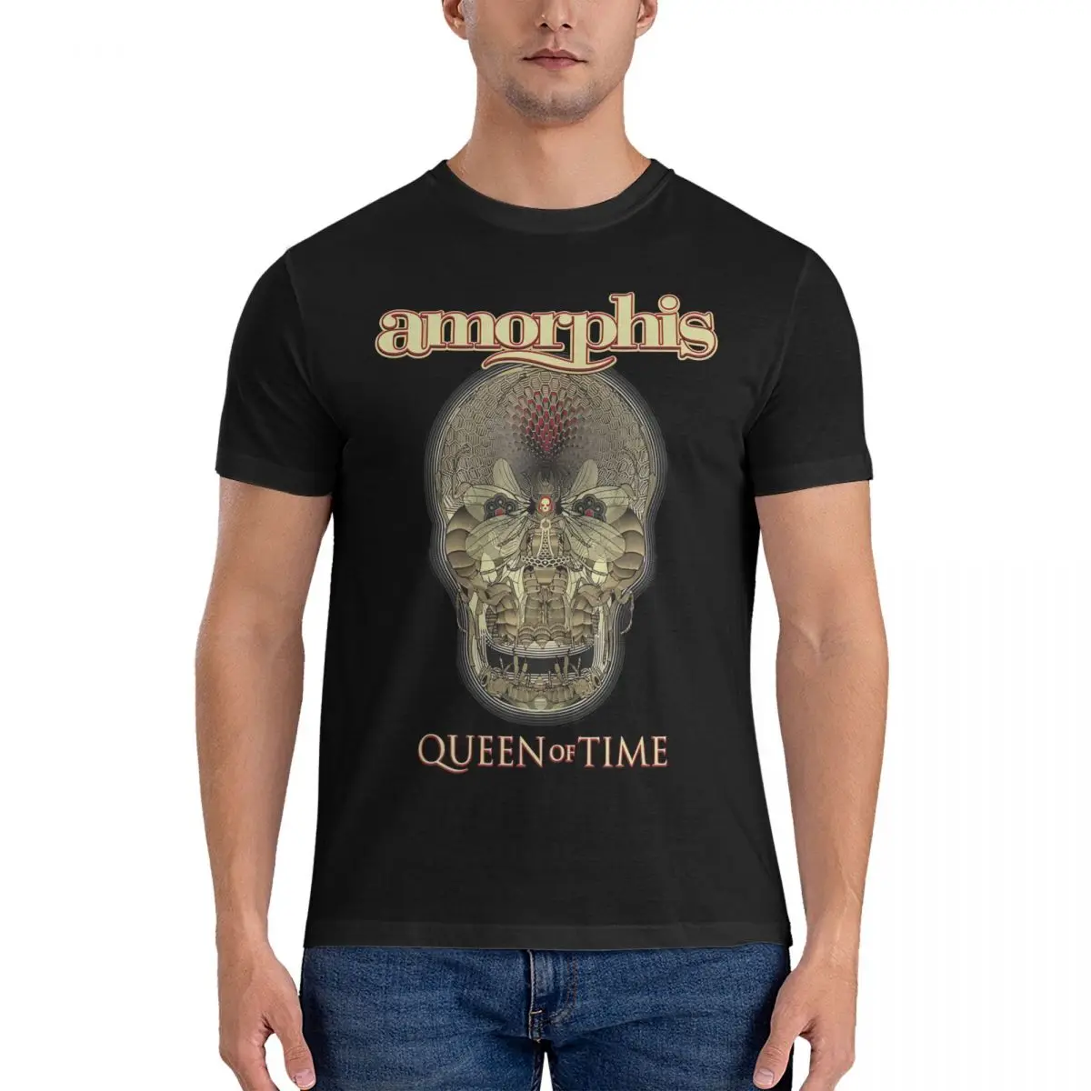 Men Heavy Metal Band Perfect T Shirts Amorphis Cotton Clothing Vintage Short Sleeve Round Neck Tee Shirt Gift Idea T-Shirts