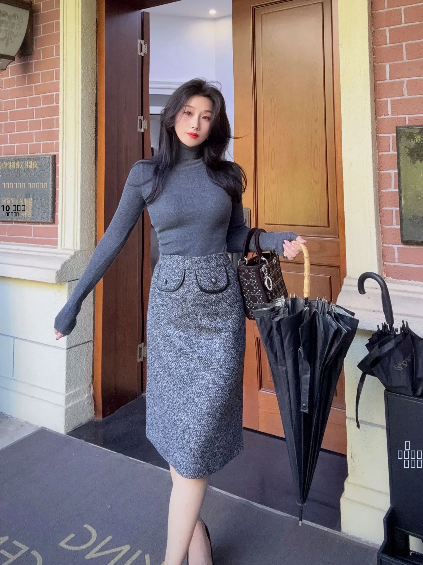 

Женский вязаный шерстяной свитер YANGXIAOJING с высоким воротом, базовый слой, повседневный, из смесового полиэстера, с длинными рукавами, теплый топ-юбка