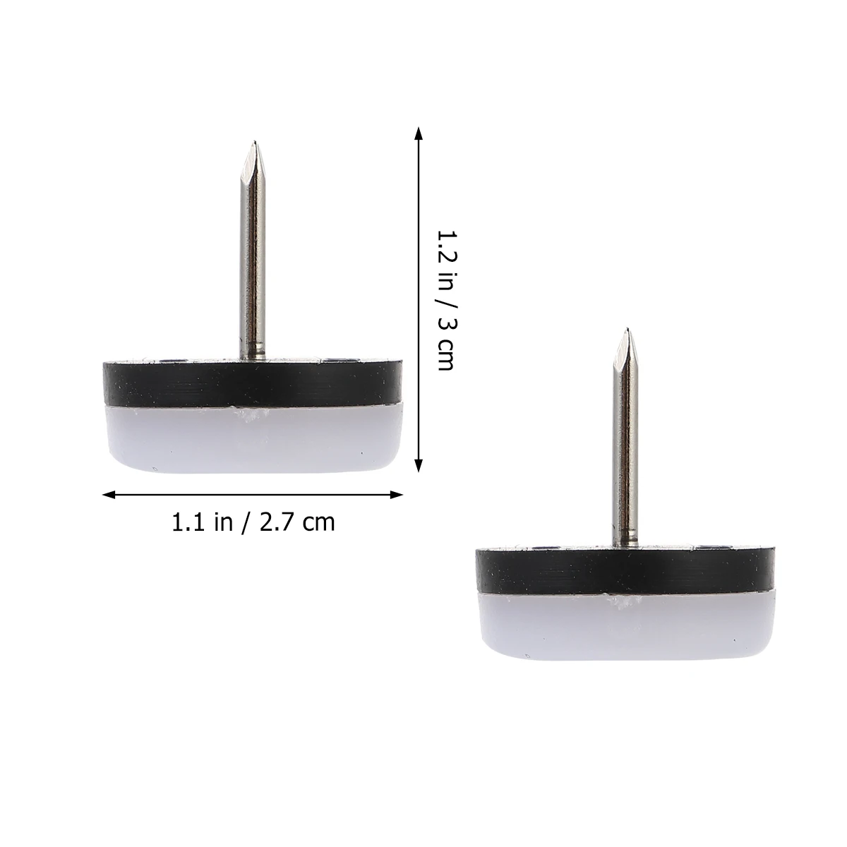 

40pcs Anti-slip Furniture Leg Protectors Nylon Pads Metal Pin Chair Table Feet Noise-proof Floor Protector Glide Leveling