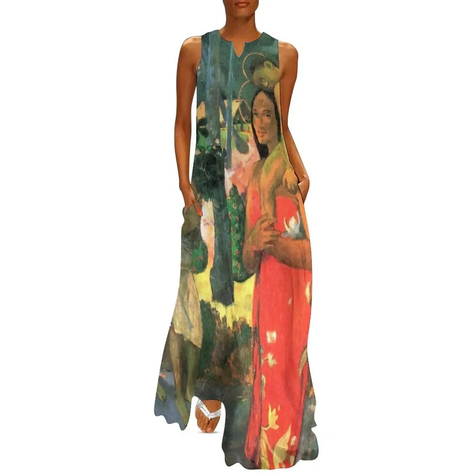 

HD La Orana Maria (Hail Mary), by Paul Gauguin HIGH DEFINITION Long Dress Dress women Clothing Dress