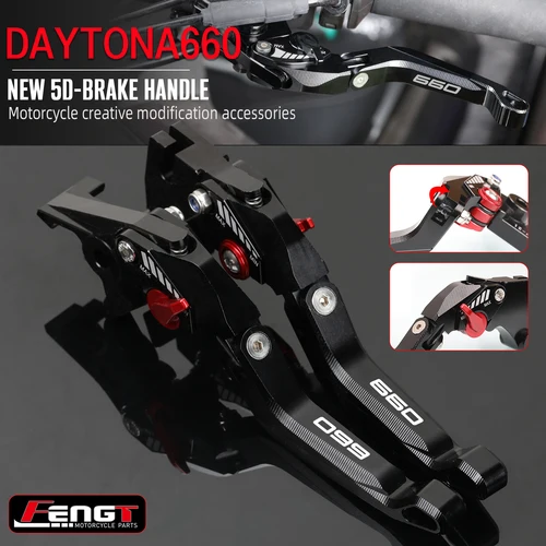Imagen 1 del producto Nueva palanca de freno 5D para Triumph Daytona 660 2024 2025 palancas de embrague de frenos extensibles plegables de aluminio para motocicleta Daytona660