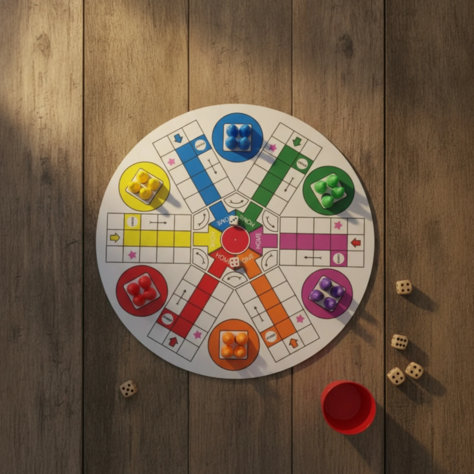 لعبة لودو دائرية ملونة قابلة ل - مراجعة Board Game Simple وسعره