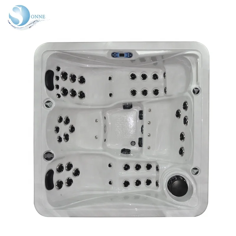 Large Bath Jacuzzi Outdoor Square Hot Tub Jacuzzi Acrylic Spa Bath