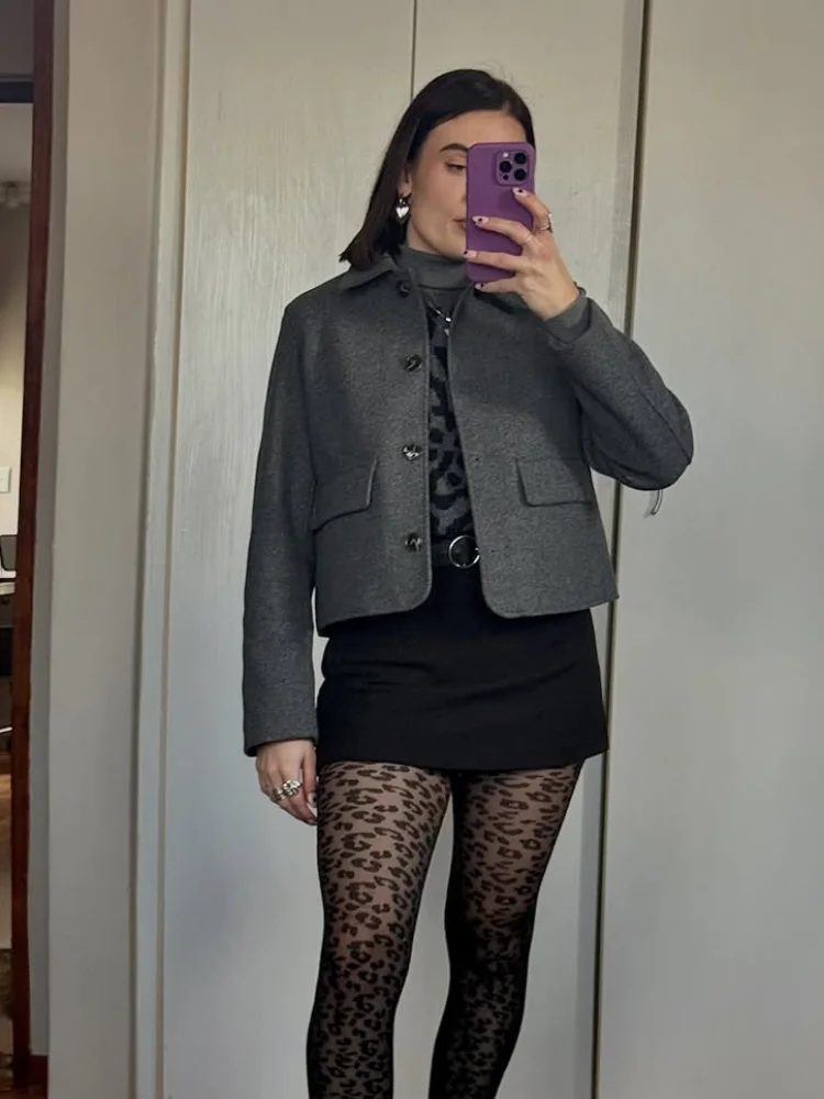 Women Solid Lapel Single Breasted Short Jacket Women's Loose Long Sleeved Coat 2026 Simple Spring And Autumn Daily Fashion Wears