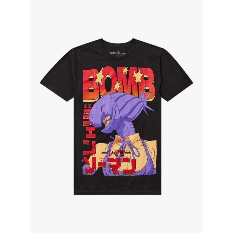 

Denji Chainsaw Man Anime Gift t shirt Retro manga Devil Jumb0 Graphic Tee 100% cotton print Y2K clothes Large size Tops