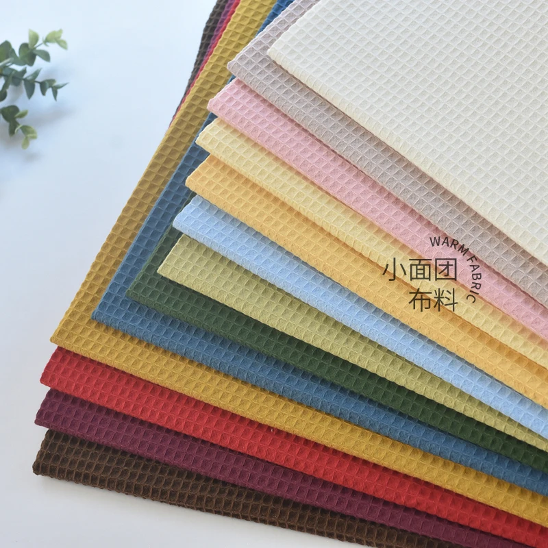 Soft Waffle Fabric,8 Color Series,DIY Quilting&Sewing Sleepwear,Bathrobes,Pillowcase,Cushion Material For Baby &Children