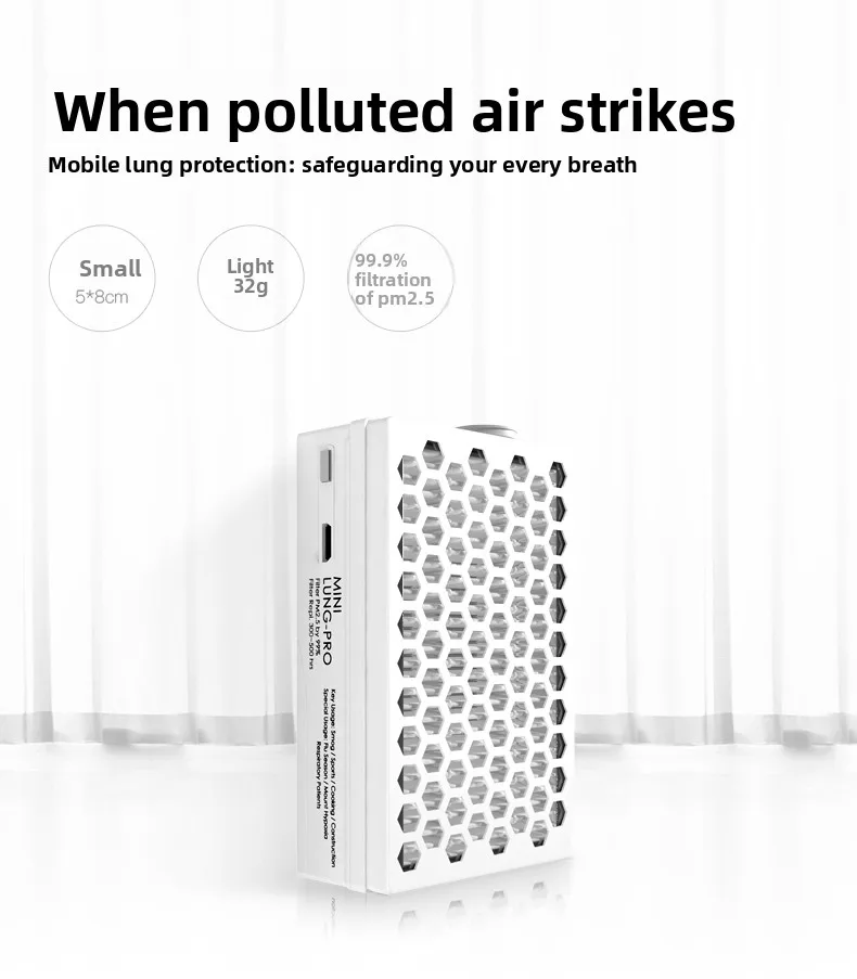 [KN95 Electric Fresh Air Mask] Broad Mobile Lung Baobao Fresh Air Positive Pressure Haze Removal Sterilization and Dust Removal