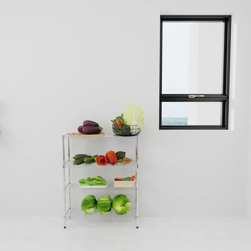 Multi Tier Snack Storage Cabinet Floor Standing Mobile Cart With Wheels Small Kitchen Organizer Rack For Food And Drinks