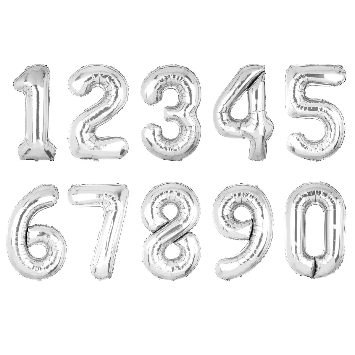 

16/32/40"Letter Balloons Silver Number Balloon Foil Mylar Party Wedding Birthday Bridal Shower Graduation Anniversary Decoration