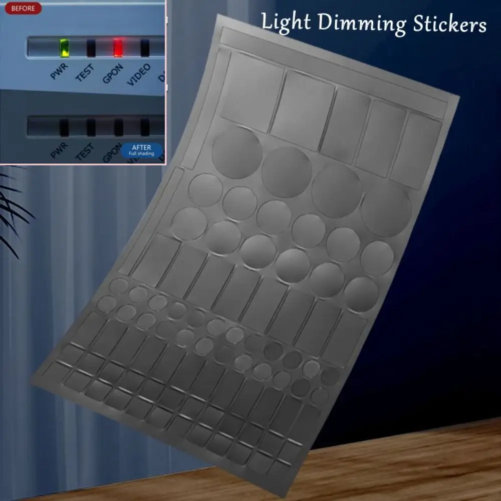 Led Covers Block Light Dimming Stickers Black Color Great Adhesion Strength Led Light Blocking Stickers Shading Avoid Glare