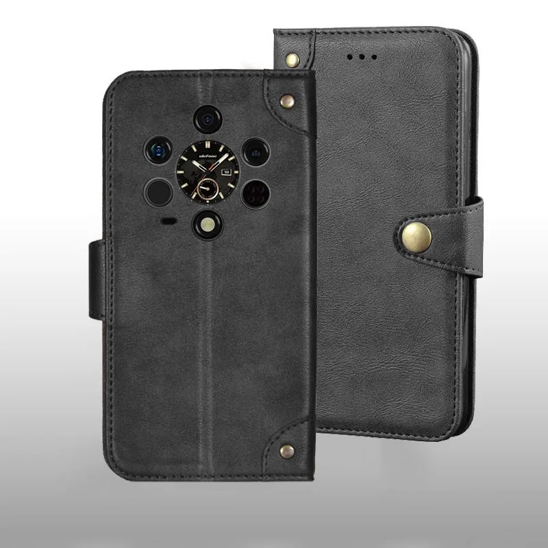For Ulefone Armor 28 Ultra case Metal Buckle retro Leather Back Case Cover For Ulefone Armor 28 Ultra Phone Accessories