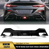For BMW 8 Series G14 G15 M850i 2-Door 2018-2023 Rear Bumper Diffuser Lip W/ LED