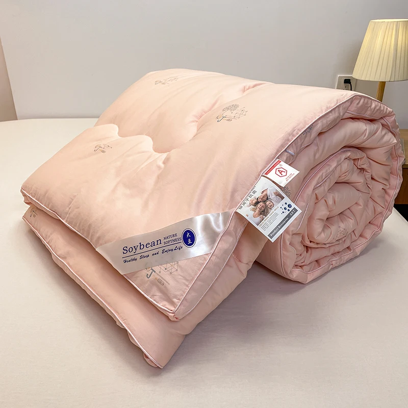 

Одеяло из утолщенного соевого волокна и хлопка класса А для беременных и младенцев, универсальное всесезонное постельное белье, прочное, гипоаллергенное