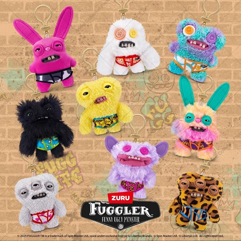 Fuggler Llavero De Peluche 5 Pulgadas (12 Cm) – Serie 6, Pack De 5 Por ZURU, Monstruos Divertidos Y Feos Para Coleccionar, Ideal Para Niños