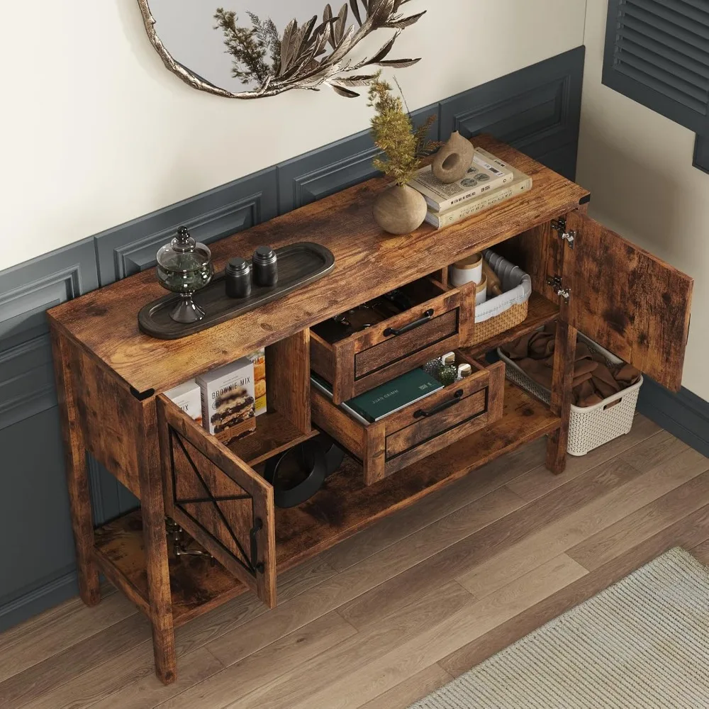 خزانة جانبية للمزرعة الريفية مع أدراج تخزين وخزانة سفلية للمطبخ #5