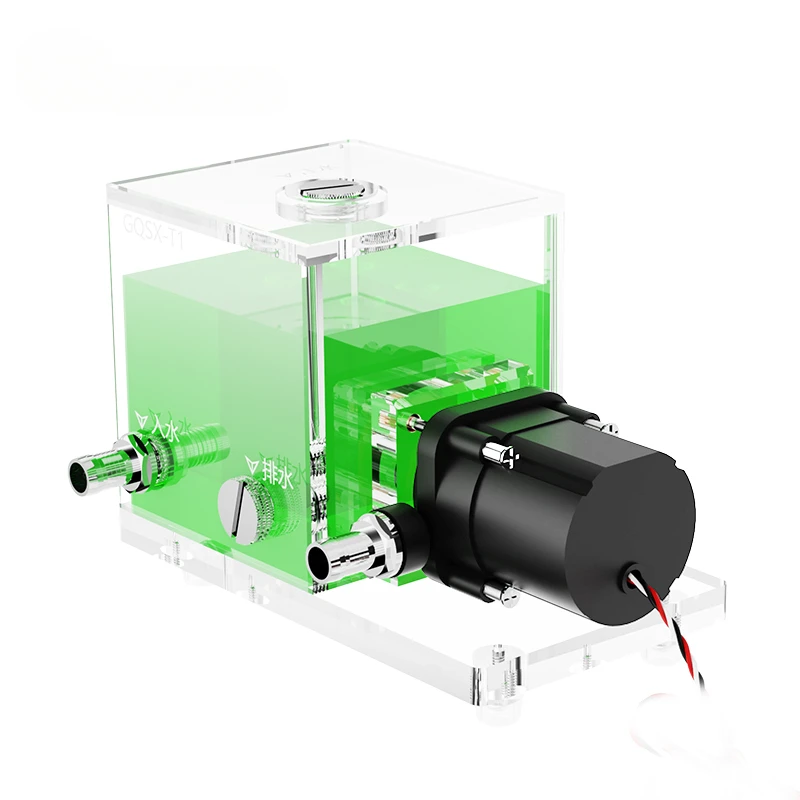 Notebook water-cooled GQSX-T1 fully transparent integrated water tank 600L/H capacity 500ML