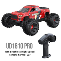 UDIRC UD1610PRO RC Climbing Car 1/16 4WD Brushless Big Foot Off-road Vehicle Electric Remote Control Model Car Toy Gift for Boy