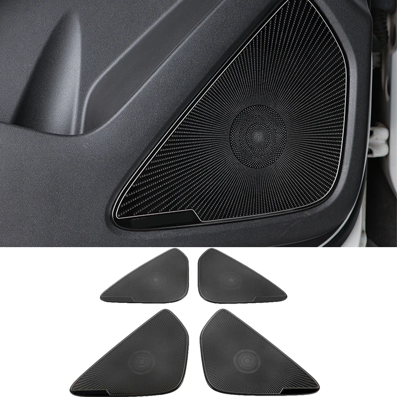 For Chevrolet Equinox 3rd 2017-2020 Stainless Car Gate Door Loudspeaker Pad Audio Speaker Cover Trim Frame Sticker Accessories