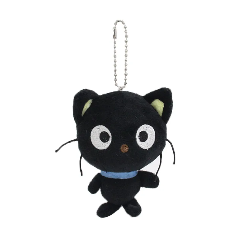 Nouveau 10CM Kawaii Sanrio Chococat peluche poupée porte-clés pendentif doux en peluche mignon dessin animé en peluche sac à dos pendentif cadeau d'anniversaire