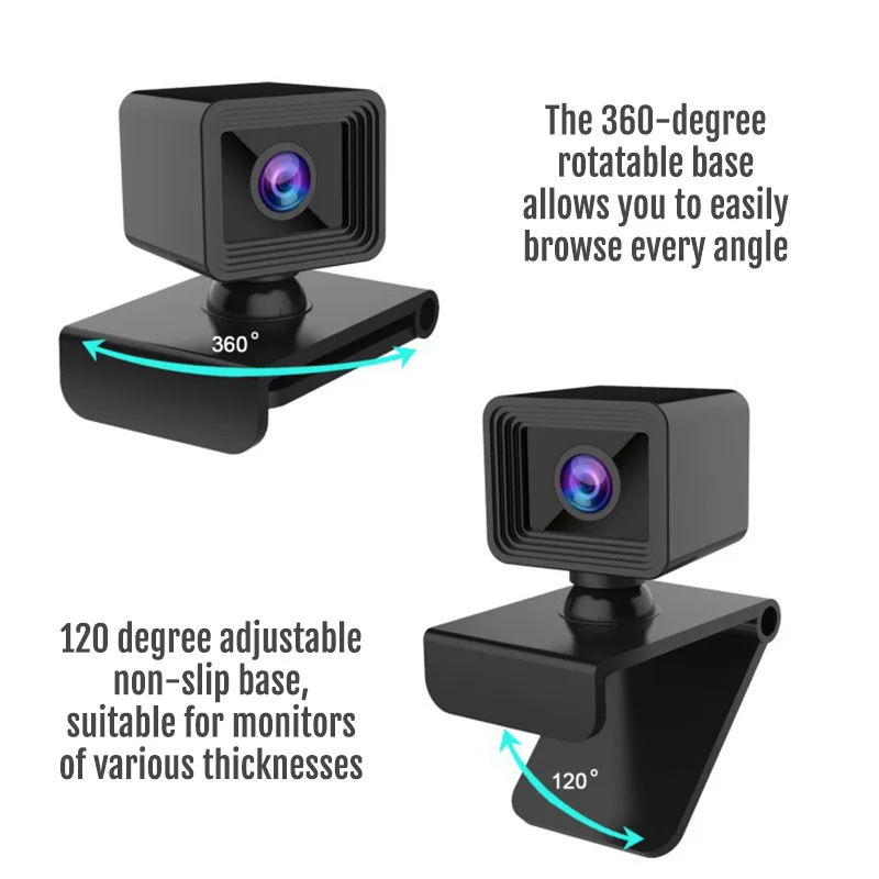 Webcam 1080p Full HD Camera, CMOS Sensor, USB 2.0, with Microphone for Computer Laptop Desktop, 2MP, 1920x1080 pixels Resolution