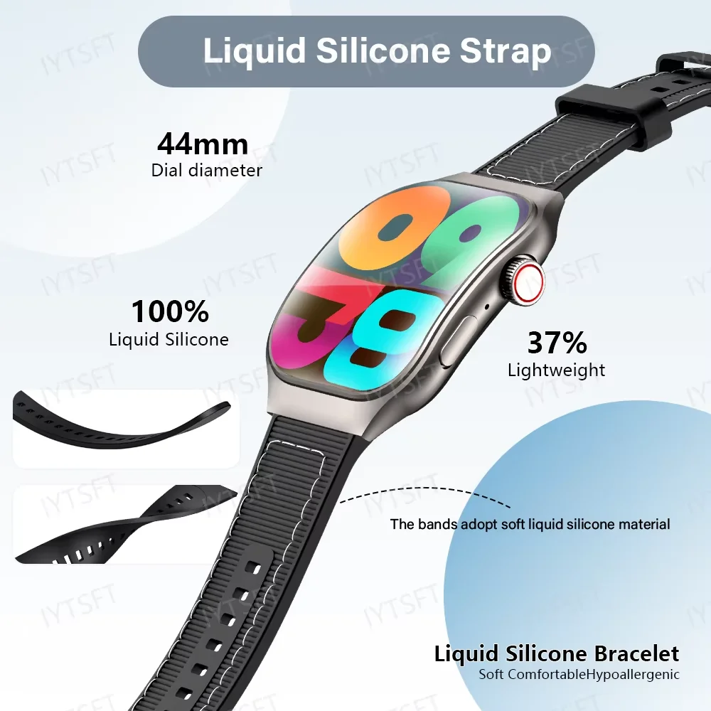 LAXASFIT Nova Moda Curva Smartwatch 2.01 polegadas HD Touchscreen Bluetooth Chamando Rastreamento de Fitness Homens e Mulheres Presente de Férias