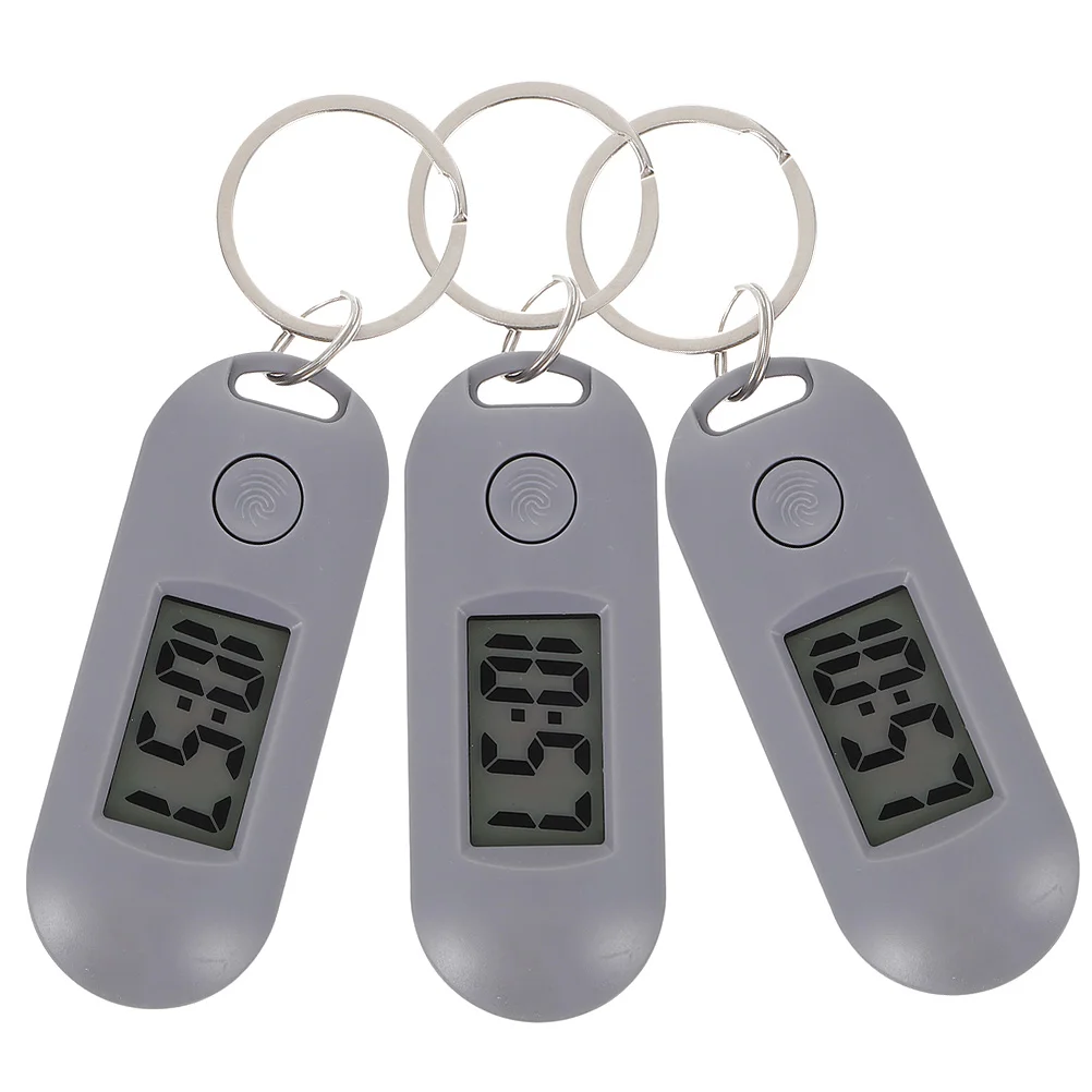 3 Pcs Watches Key Chain Lanyard Small Electronic Nurse Pocket Clock Keychain Digital