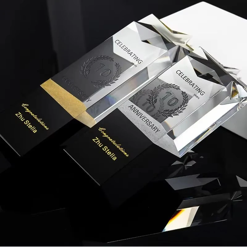 Custom Pentagram Crystal Trophy Annual Meeting Souvenir Free Custom Engraving Glass Awards Cup Gift Glass Champion Sales Award - Image 4