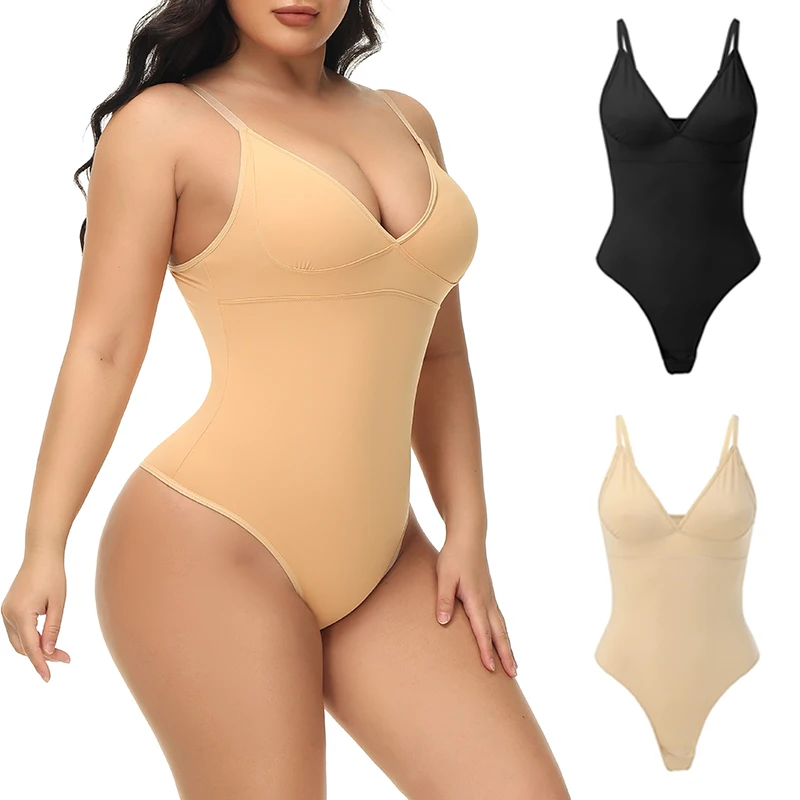 

Thong Low Back Seamless Bodysuit For Women Tummy Control Body Shaper Push Up Corset Modeling Underwear Breathable Shapewear