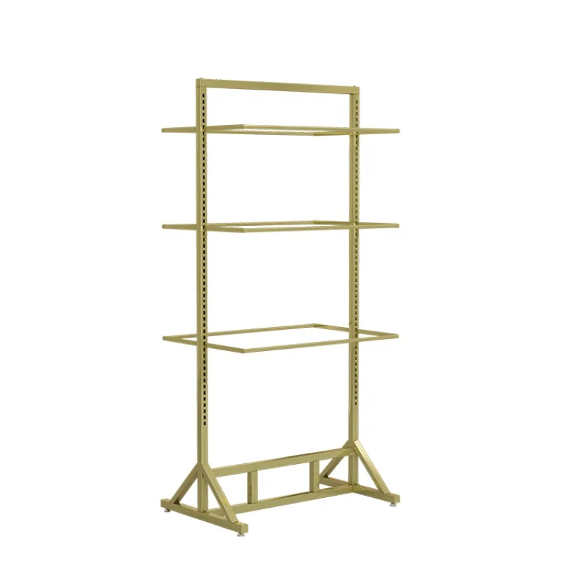 custom，Professional Manufacture Underwear Store Gold Shelf Underwear Retail Display Racks Gold